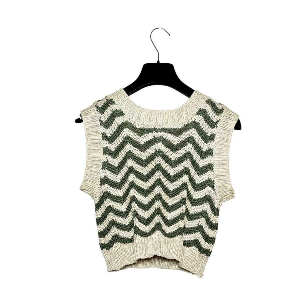 Agua Bendita Crochet Emory Crop Top & Mira Ete Skirt Set Chevron M/L - Picture 5 of 9